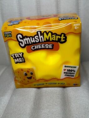 Smush Mart Cheese Squishy Toy - Yellow